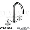 Cifial Texa 3 Hole Deck Basin Mixer Tap Spare Parts